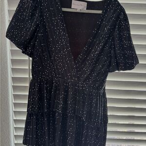 Charles Henry Black and White Patterned Dress